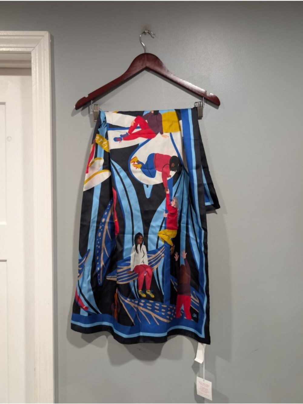 New Talbot's Designer Ali Mac 100% Silk Scarf Women's Strength & Friendship
